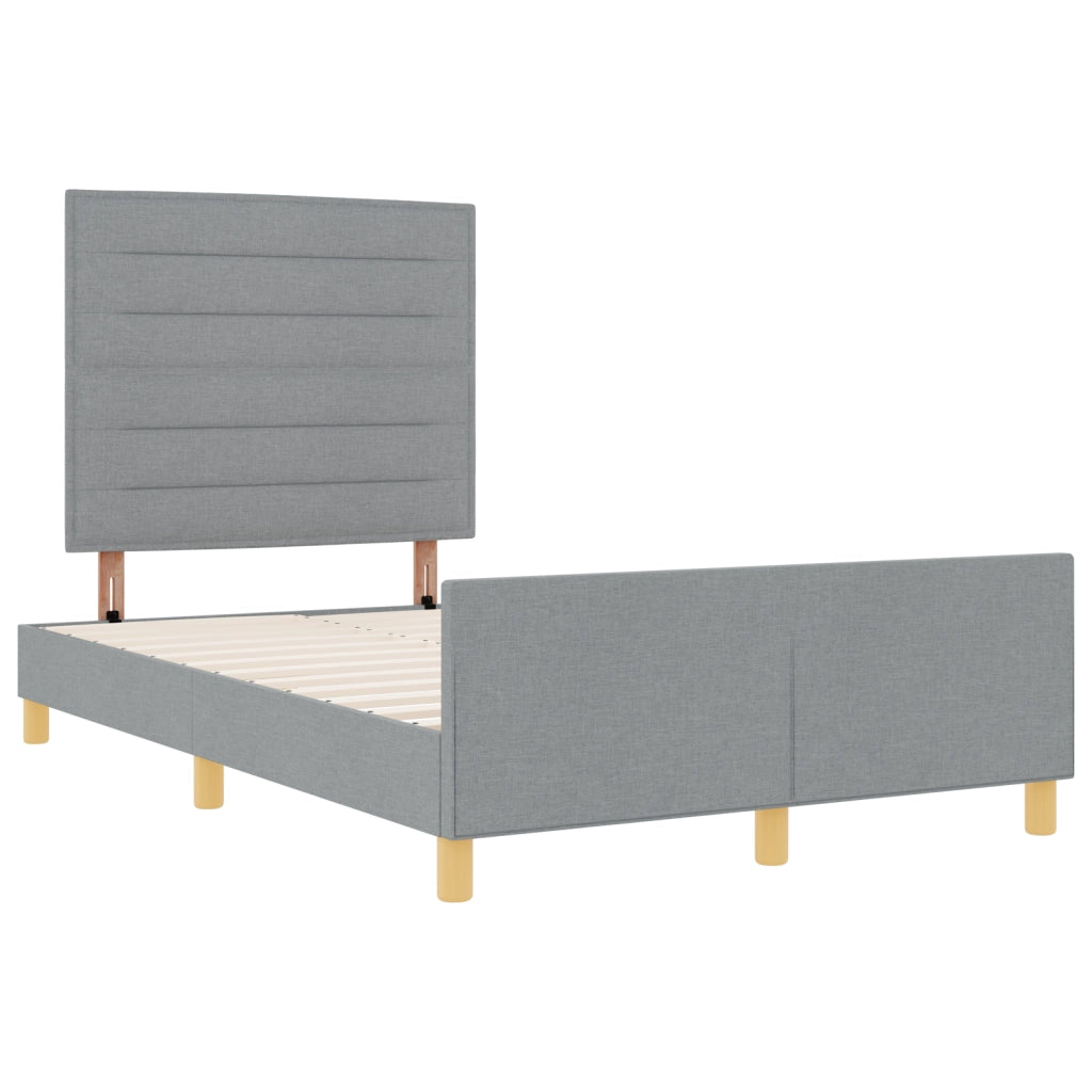 Struttura Letto Grigio Chiaro 120x200 cm Tessuto