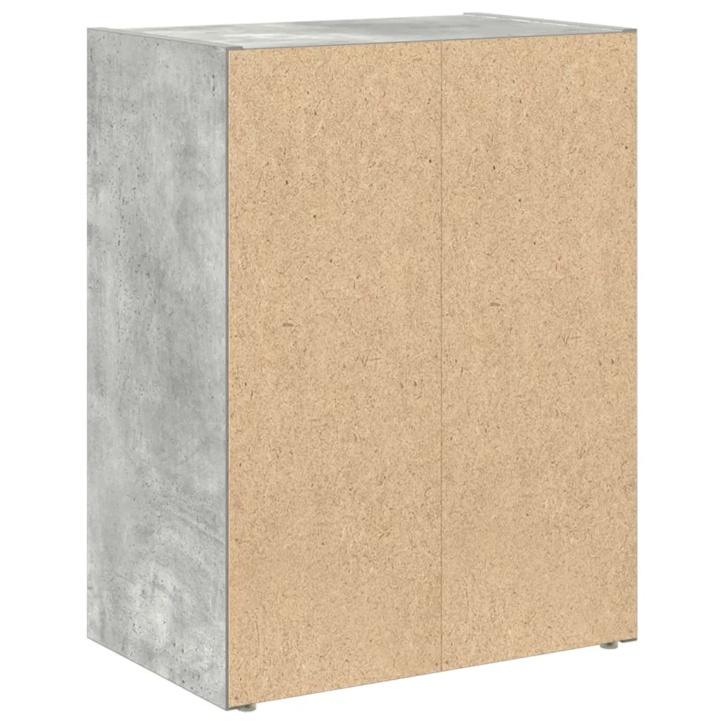Libreria-Scaffale per Libri-Mobile di Stoccaggio Grigio Cemento 40x24x52 cm in Legno Multistrato