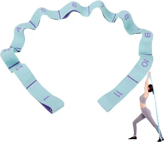 Cintura di resistenza elastica per fitness a segmenti per yoga, Pilates, danza e stretching per la riabilitazione