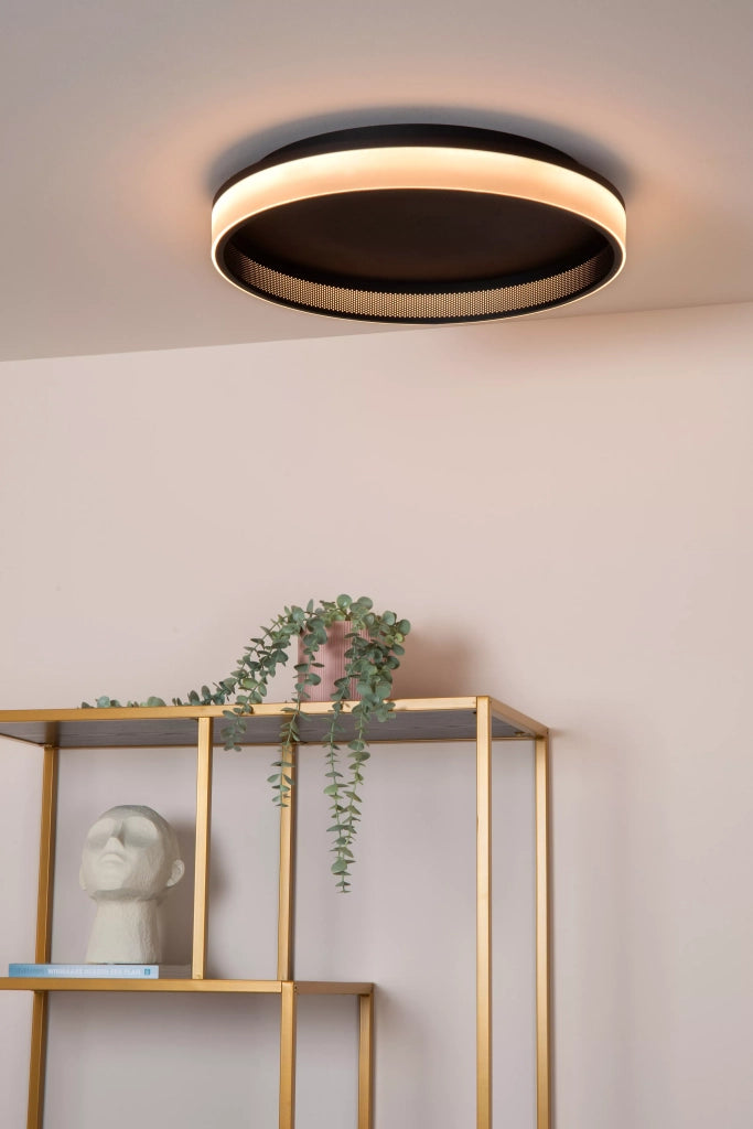 Plafoniera LED Lucide Estreja 40cm 40W nera stellata