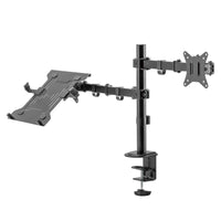 Toboli Supporto monitor e pc portatile VESA 75x75/100x100, con 2 bracci articolati