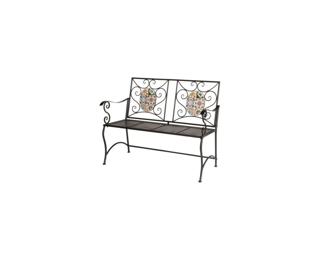PANCHINA MOSAICO FLOWER 116X56 - H,90 - BIACCHI E,
