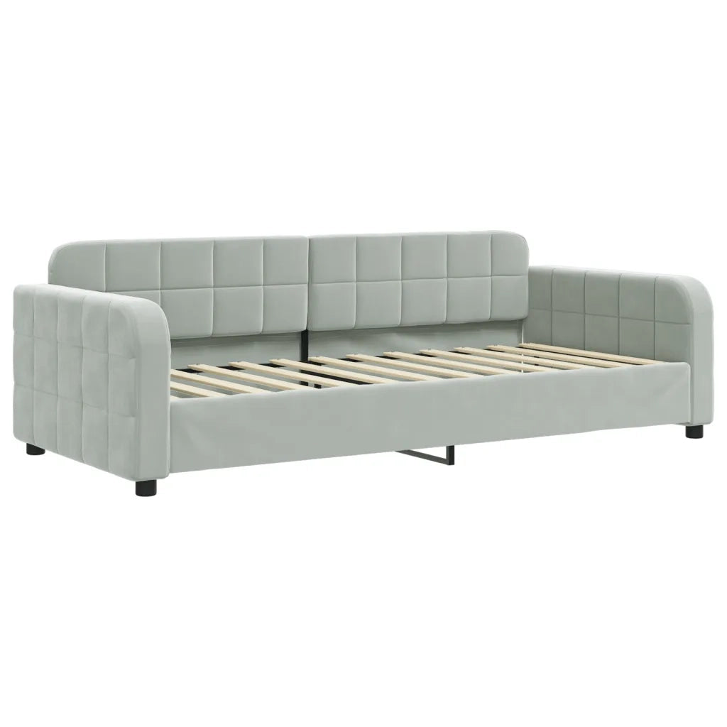 Letto da Giorno Grigio Chiaro 90x200 cm in Vellutocod mxl 81899