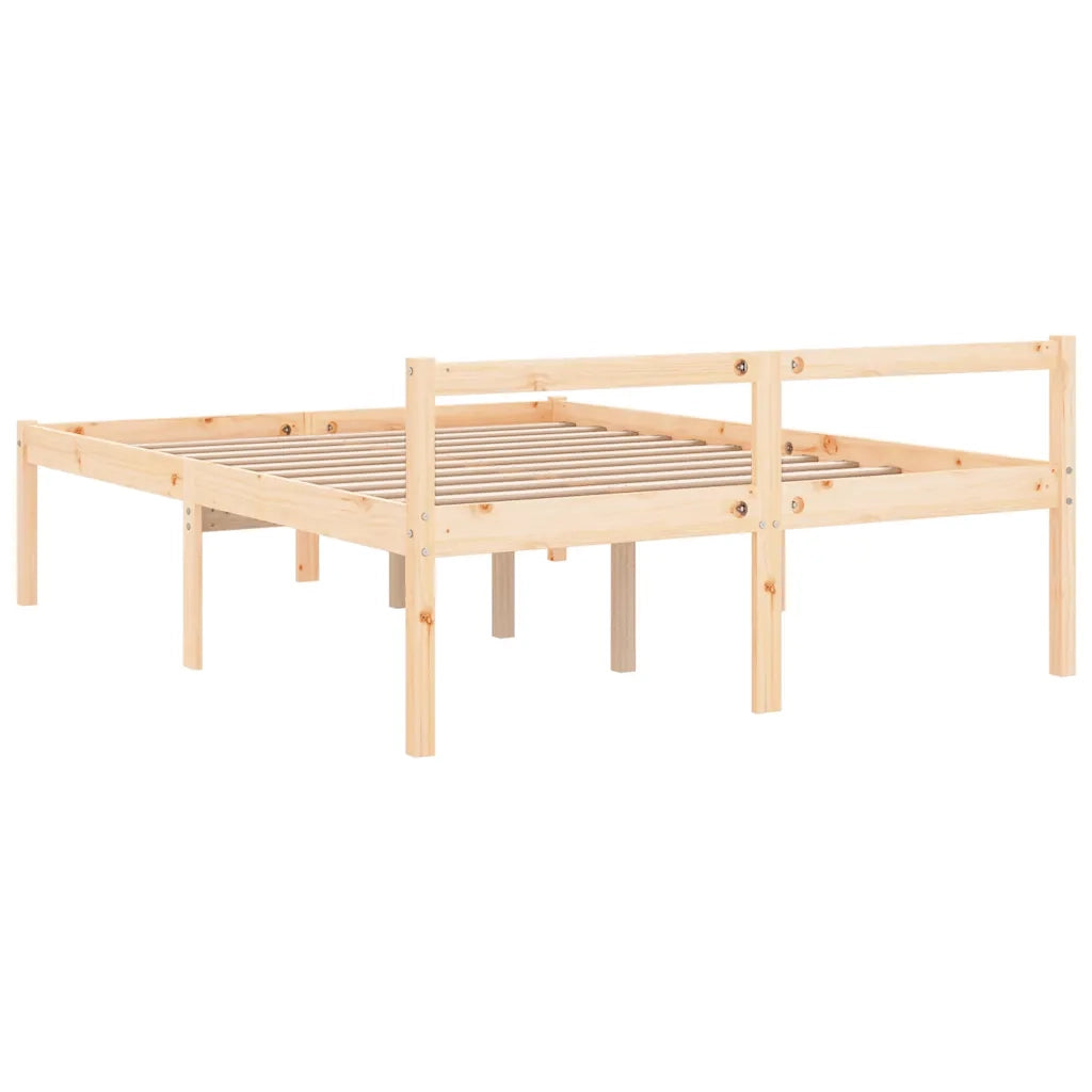 Letto per Anziani 135x190 cm Double in Legno Massello di Pino 810589
