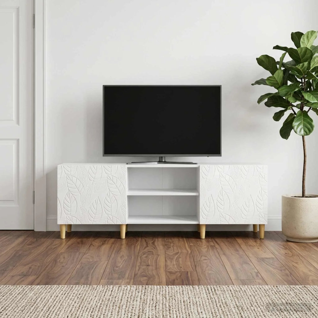 Mobile TV 150 x 31 x 50 cm Bianco Lucido Legno ingegnerizzato 895149