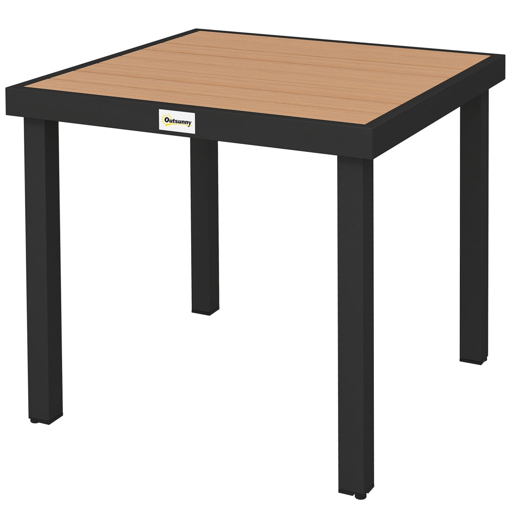 Tavolo da giardino in plastica ¨C zephmum ¨C nero 78x78x74 cm