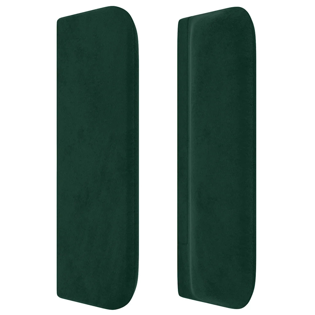 Testiera ad Orecchio Verde Scuro 103x16x78/88 cm in Velluto