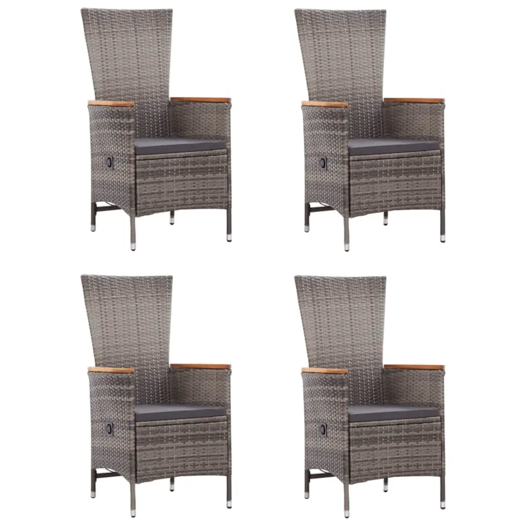 Set Mobili da Pranzo per Giardino 5 pz Grigio cod mxl 36060
