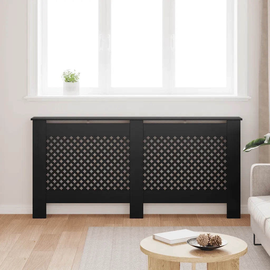 Copertura per Radiatore Nera 172x19x81 cm in MDF cod mxl 72231