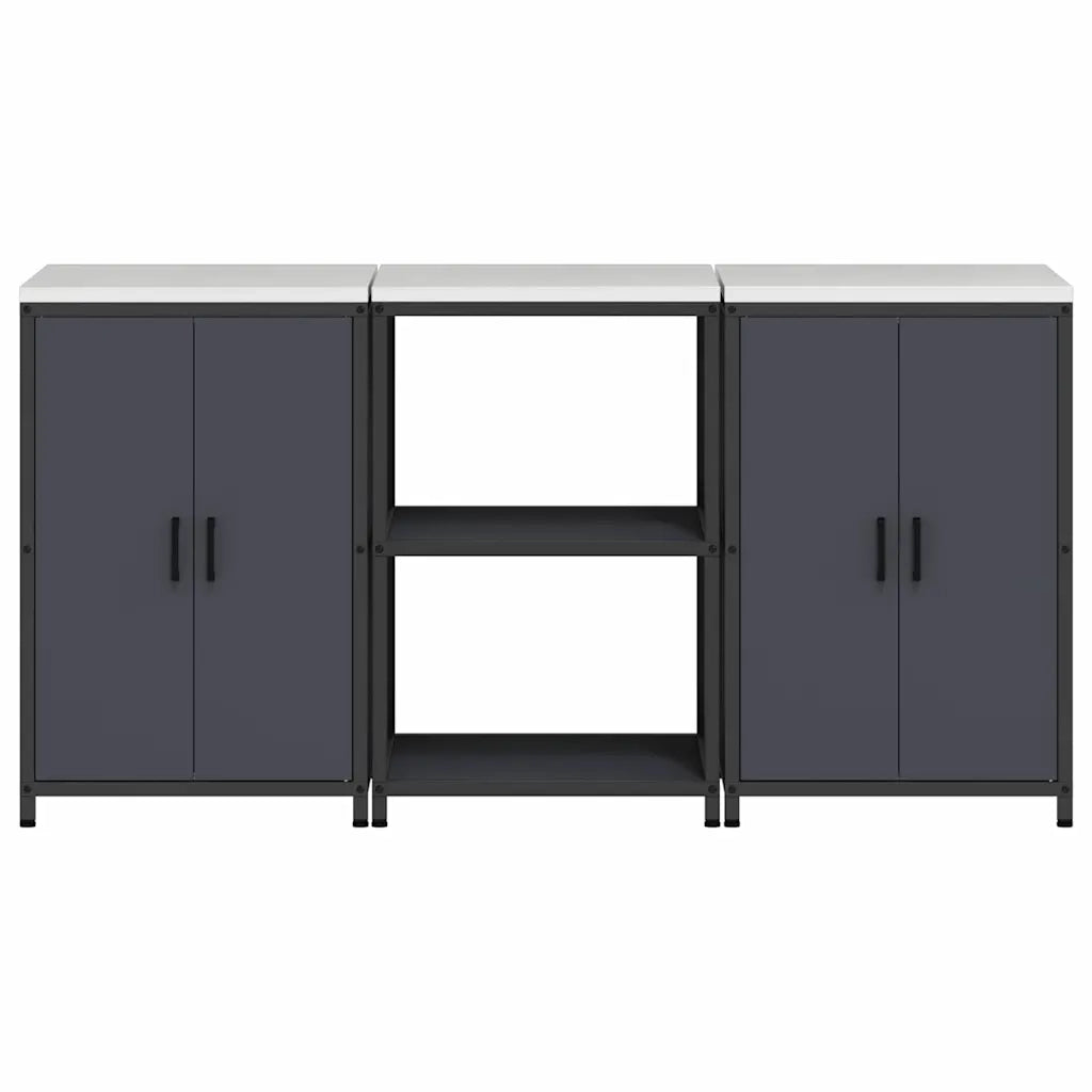 Set di Stoccaggio per Cucina con lo scaffale 3 pcs Antracite 3392696