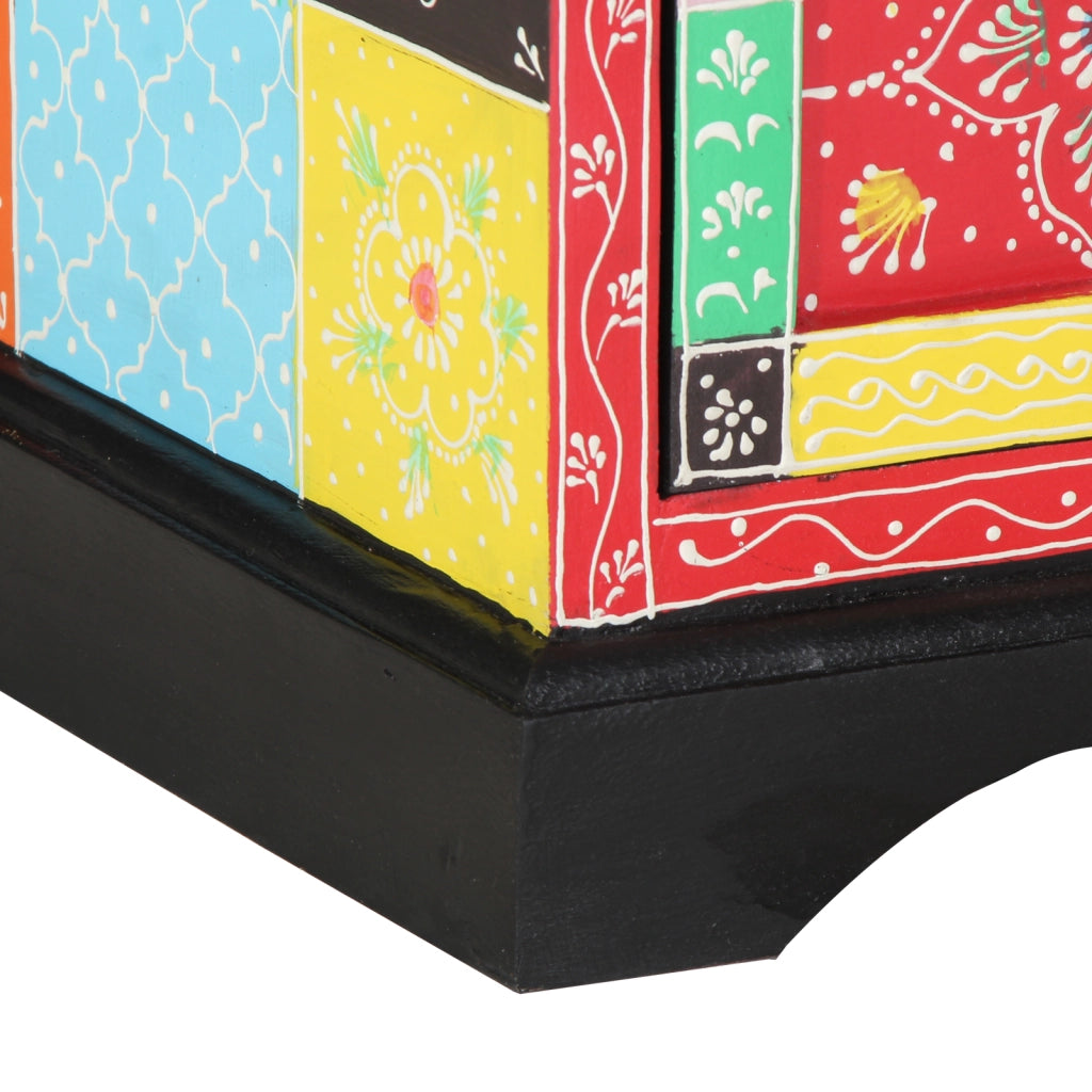 Mobile TV  Multicolore 80x35x50 cm in Legno Massello di Mango