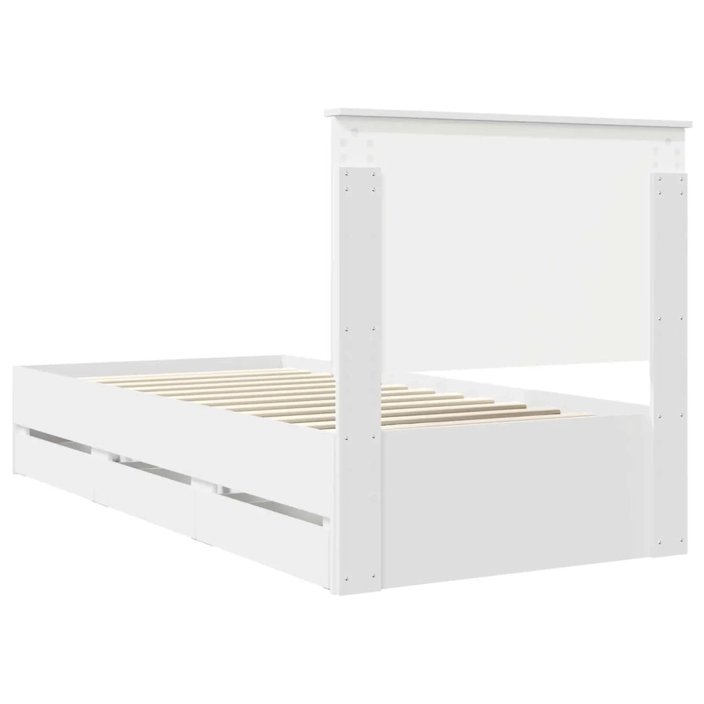 Struttura del letto Bianco 90 x 200 cm Legno Ingegnerizzato