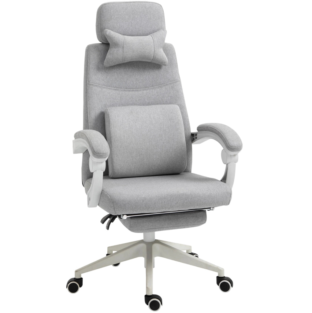 Sedia da ufficio ergonomica reclinabile grigia