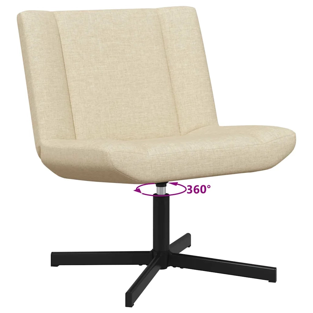 Sedia girevole Crema 63 x 75 x 76 cm Tessuto CFW8519764