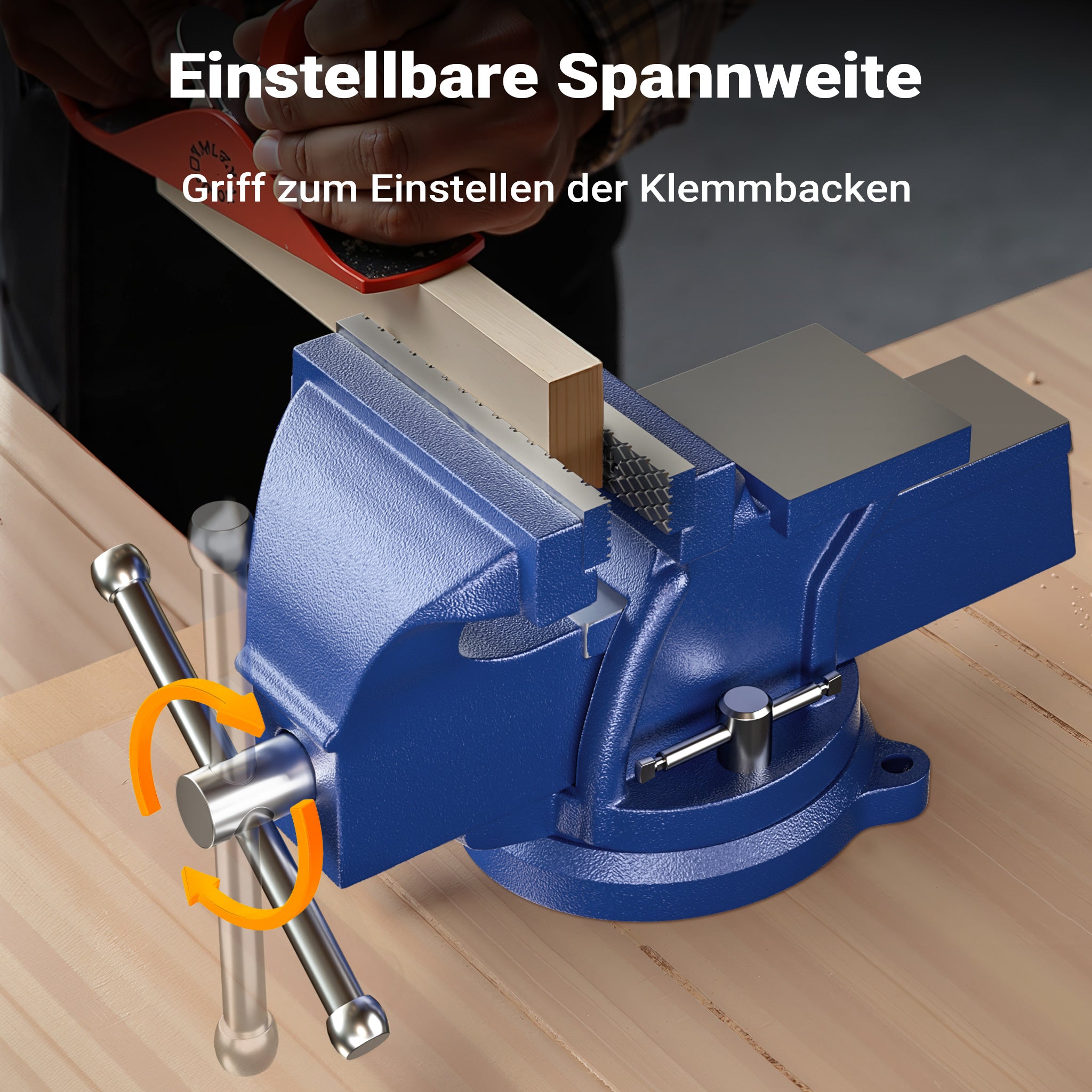 Morsa da banco Light Duty 100mm con incudine e ganascia di serraggio per sollecitazioni leggere