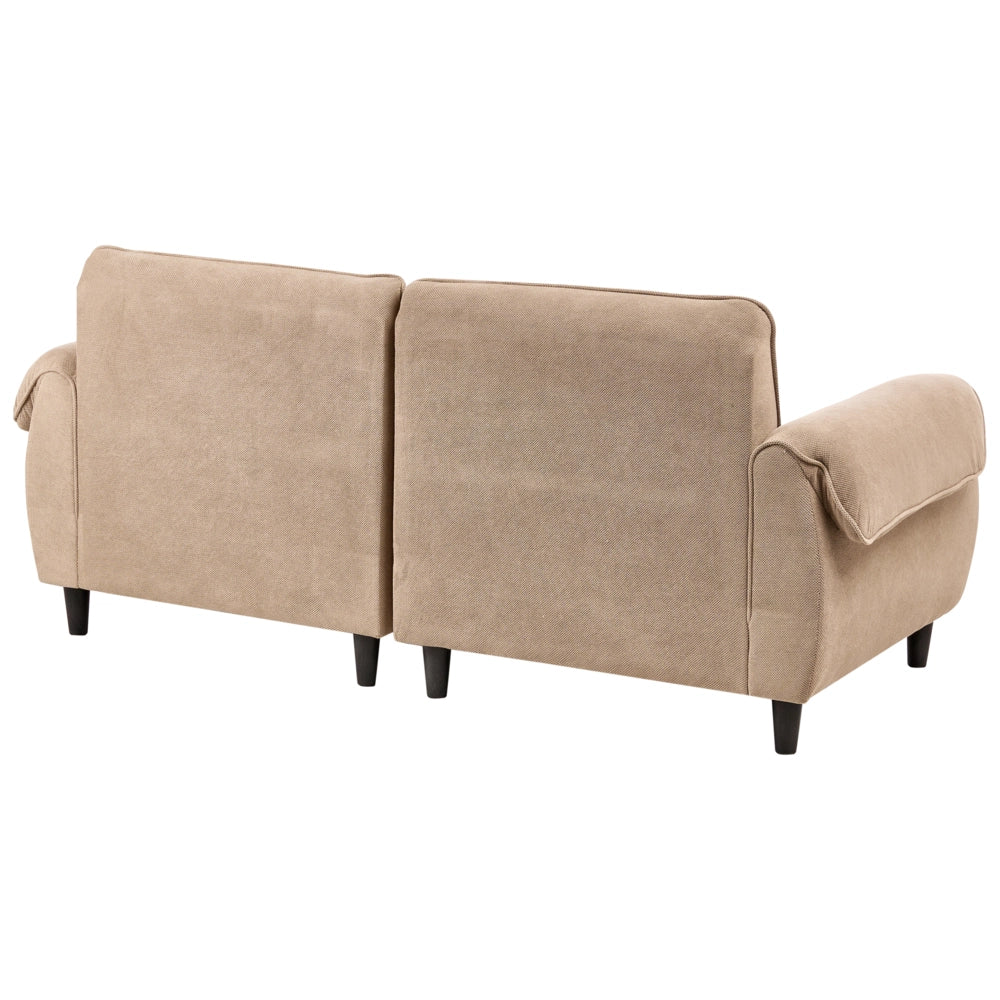 Divano 3 posti Marrone Chiaro Poliestere Rivestimento idrorepellente Soggiorno Stile Moderno