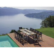 Tavolo Nettuno Allungabile 200/300 X 100 Cm - Allungo Con Gambe Scorrevoli - Antracite Moia
