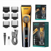 Trade Shop - Tagliacapelli Elettrico Professionale Ricarica Usb Impermeabile Ipx6 Uomo V-663 -