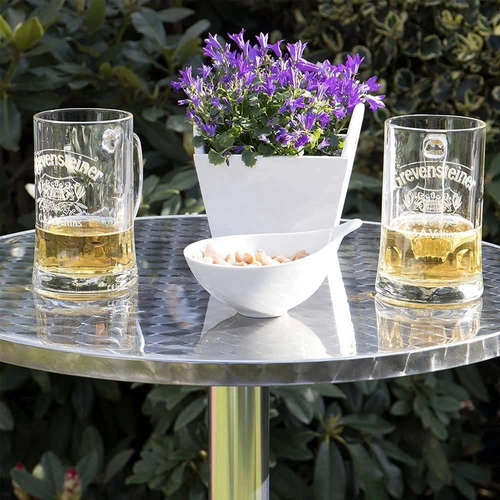 Tavolo Bar Bistrot 60cm Altezza Regolabile 70-110cm Pieghevole Acciaio e Alluminio