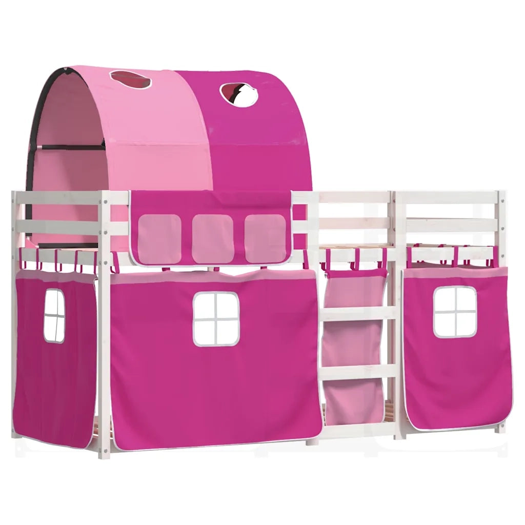 Letto a Castello senza Materasso Rosa 90x190 cm Legno di Pino 3284032