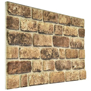 Pannelli da parete 10 pcs Sabbia Scura 100 x 50 cm Schiuma EPS 332926