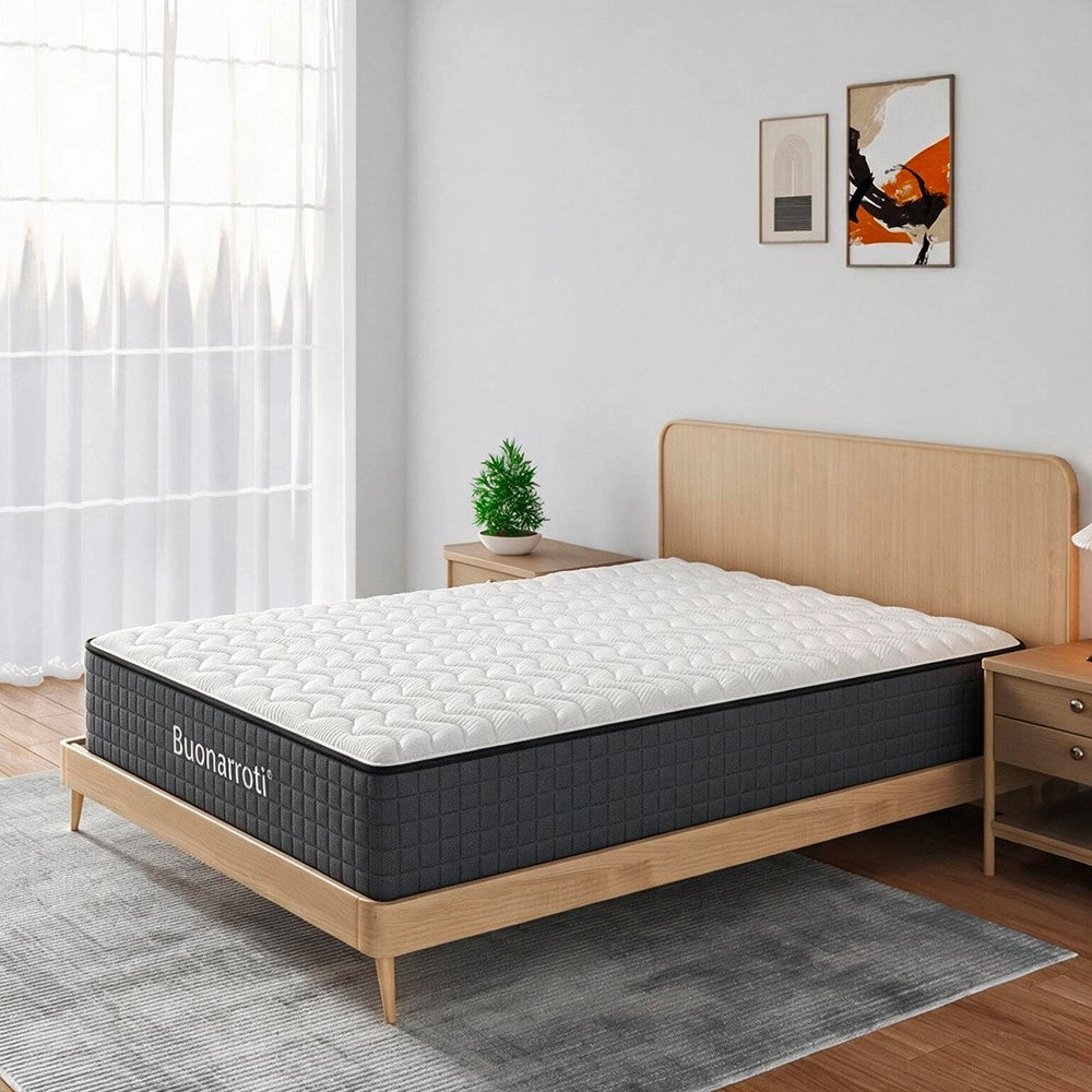 Materasso una piazza e mezza 120x190X25H molle insacchettate e memory foam Balto