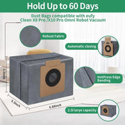 Set di Sacchi per Aspiratore da 14 - Adatto per X8 Pro/X10 Pro - 3L Capacità - Installazione Facile - Pezzi di Ricambio - Sacchi per Aspiratore