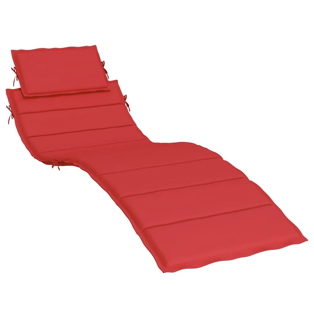 Cuscino per Lettino Rosso 186x58x4 cm in Tessuto Oxford 314164