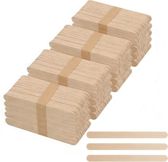 Set di 1800 spatoloni in legno per artigianato, 114 x 10 x 2 mm, ideale per progetti DIY, bastoncini di zucchero e modelli 3D