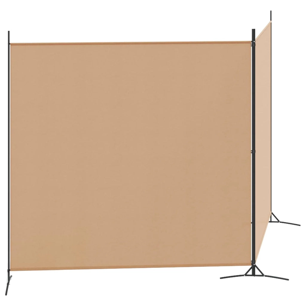Divider Stanza a 2 Pannelli Beige 348 x 180 cm Tessuto 42039231