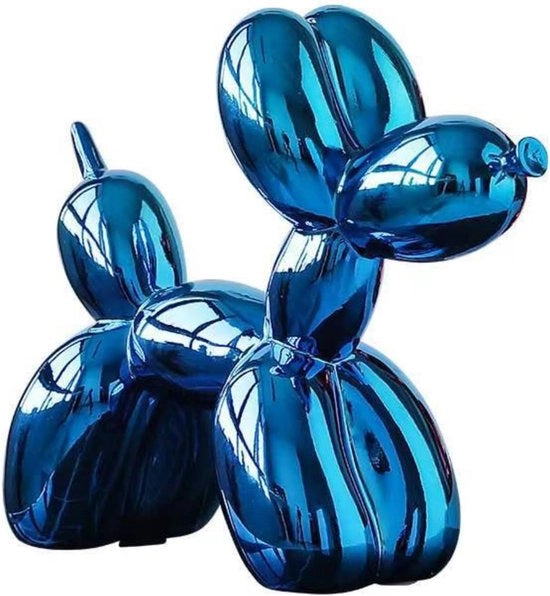 Scultura di gomma galvanizzata - Ornamento lussuoso per decorazione di soggiorno, camera da letto e ufficio - Finestra specchio, blu (18 x 20 x 9 cm)