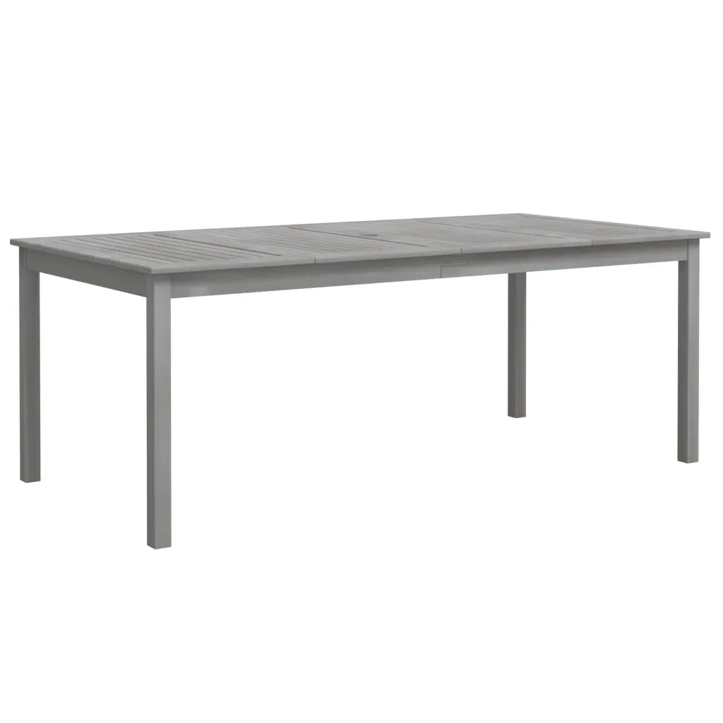 Set da Pranzo da Giardino 9 pz Legno Massello di Acacia Grigio