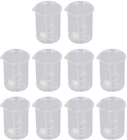 Set di contenitori a misura variabile da 10 a 25 ml - vetro borosilicato - misurazioni precise - multifunzionale - superficie lucida - contenitore a vetro