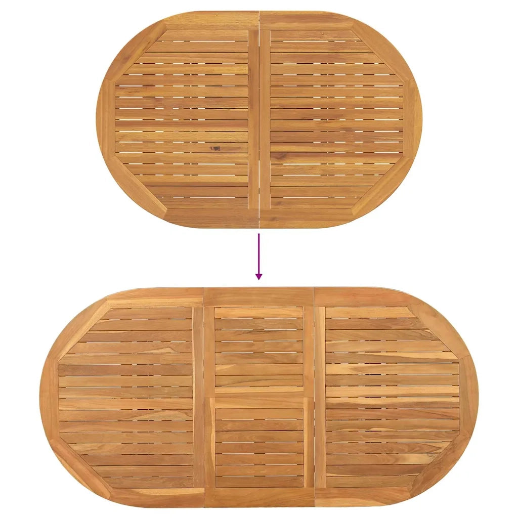 vidaXL Set da Pranzo per Giardino 7 pcs Marrone 200 x 100 x 75 cm