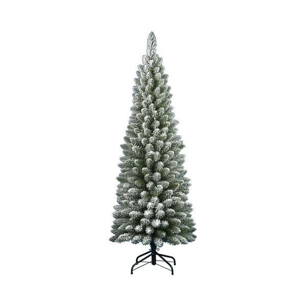 Albero di natale d. 55 x h. 180 cm falcade verde innevato - 8009534006320
