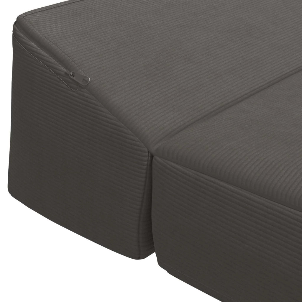 Divano Letto Pieghevole Grigio Scuro 200 x 70 x 10 cm 900030
