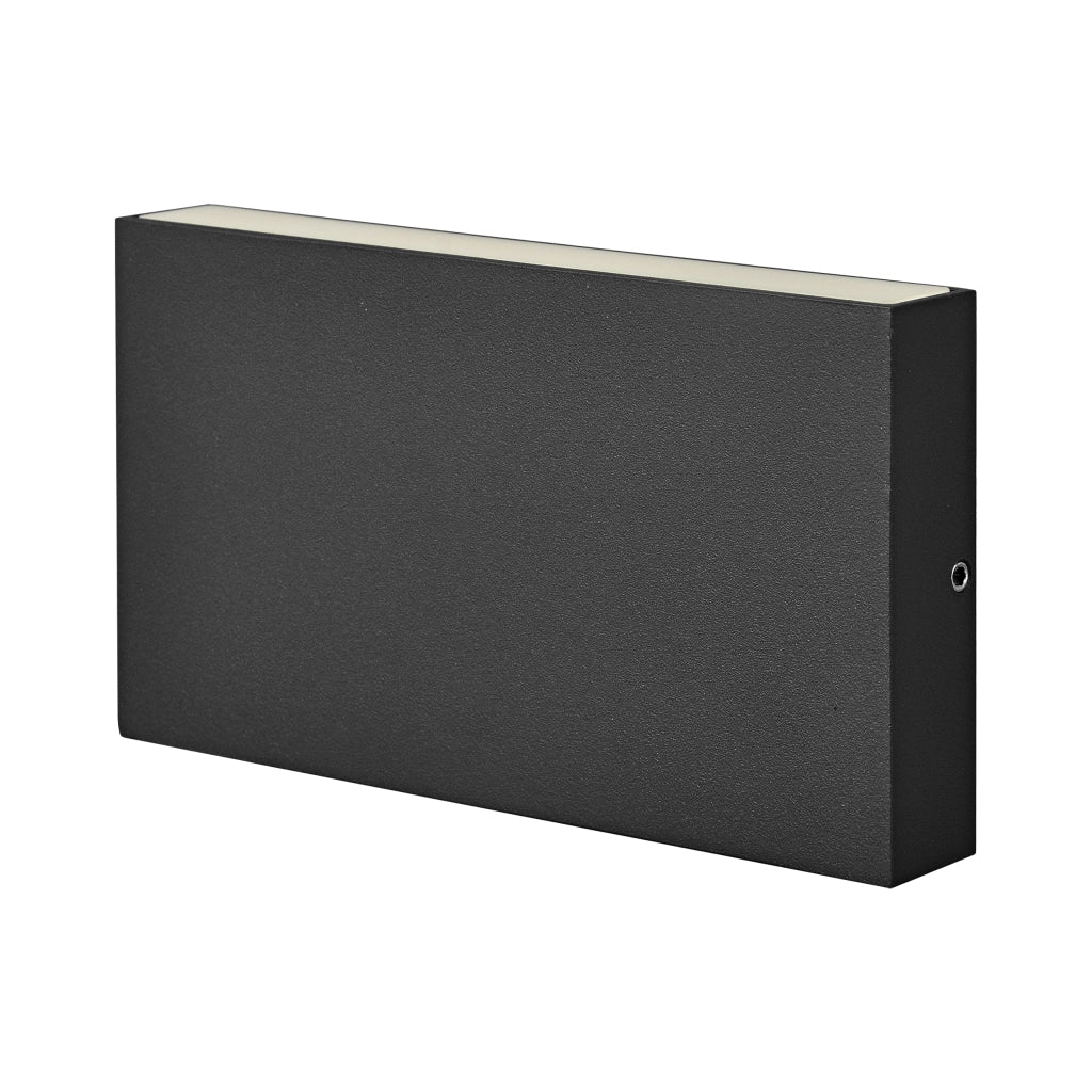 Applique esterna LED doppia rettangolare nera Polux