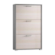 Mobile Portascarpe Axinite, Scarpiera 18 Paia Made in Italy, 67x28x112h cm Marrone Larice