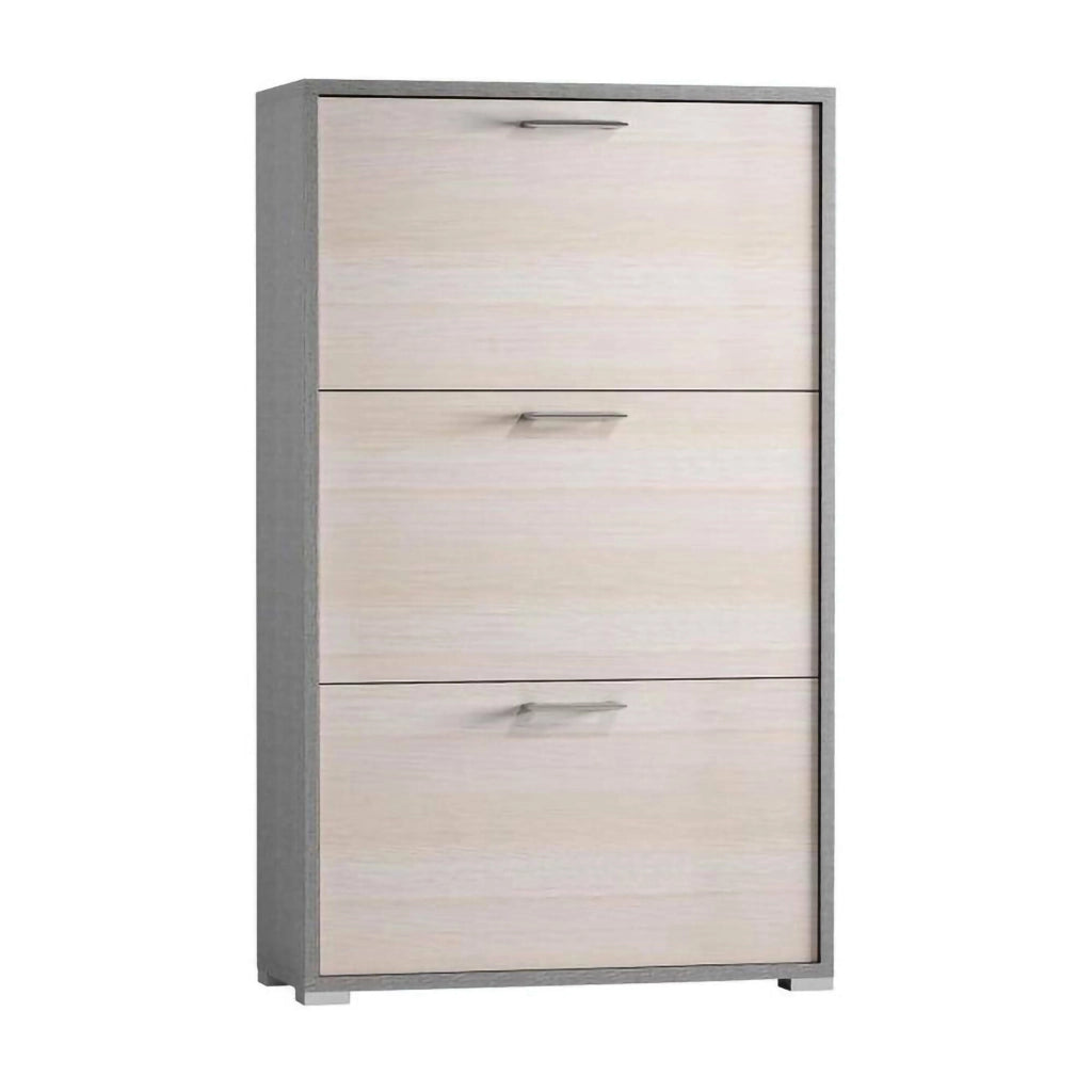 Mobile Portascarpe Axinite, Scarpiera 18 Paia Made in Italy, 67x28x112h cm Marrone Larice