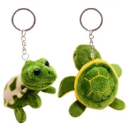 Hanger per chiave in peluche - tartaruga - 2 pezzi - leggero - super soffice - 8 cm - regalo ideale - hanger animale