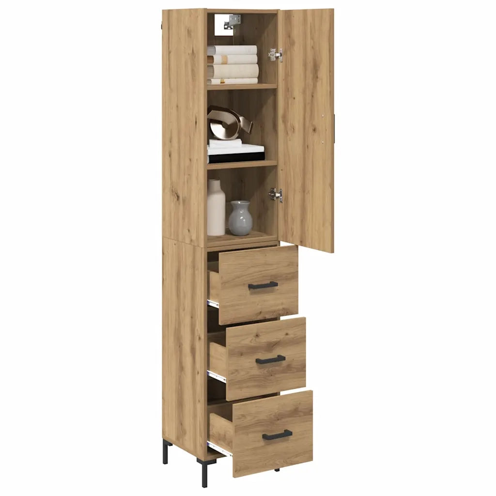 Credenza con cassetto Rovere artigianale 69,5 x 34 x 180 cm 3416001