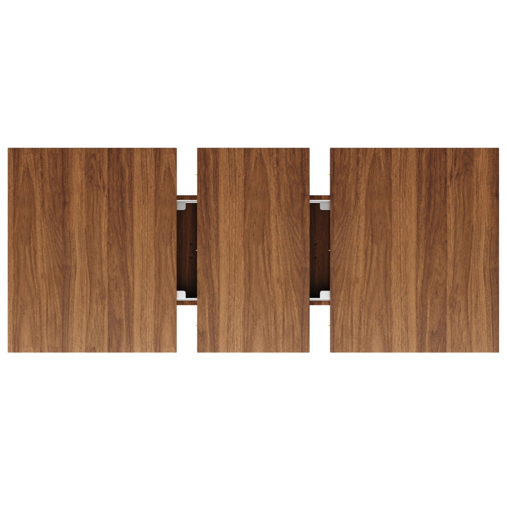 Tavolo da pranzo allungabile 120-160x80 cm marrone scuro