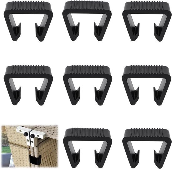 Fermo Posto per Mobili da Giardino - 8 pezzi - Viti per Mobili da Terrazza - Clip per Mobili di Rattan - Accessori di Fissaggio per Esterni