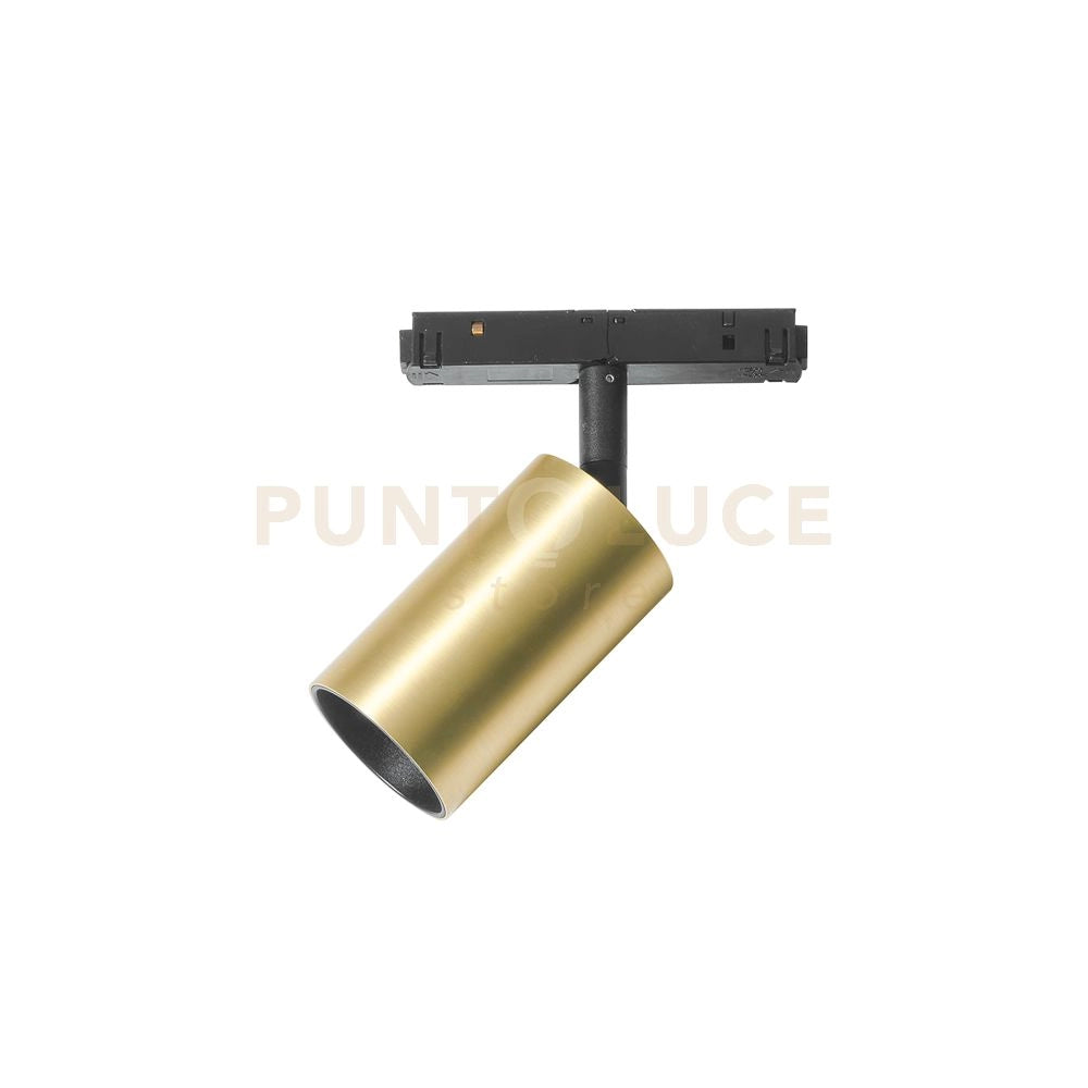 MODENA SP/G - FARETTO PROIETTORE REGOLABILE ORO PER BINARI 48V INCASTRO MAGNETICO LED 3000K 970LM 15W