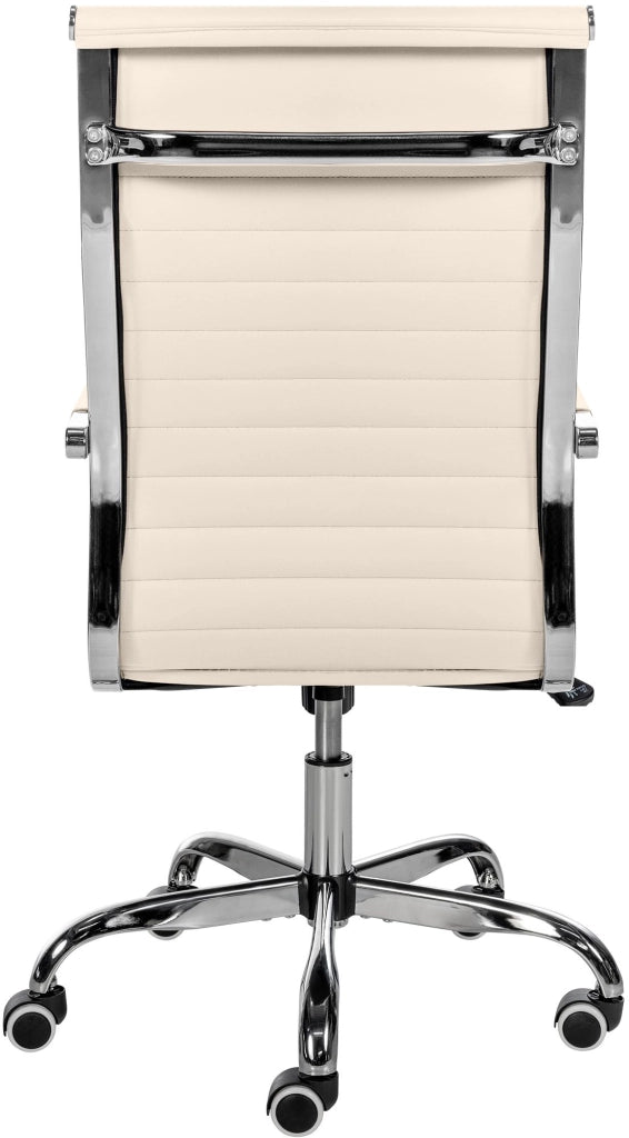 Sedia Da ufficio Amadora crema,Finta pelle