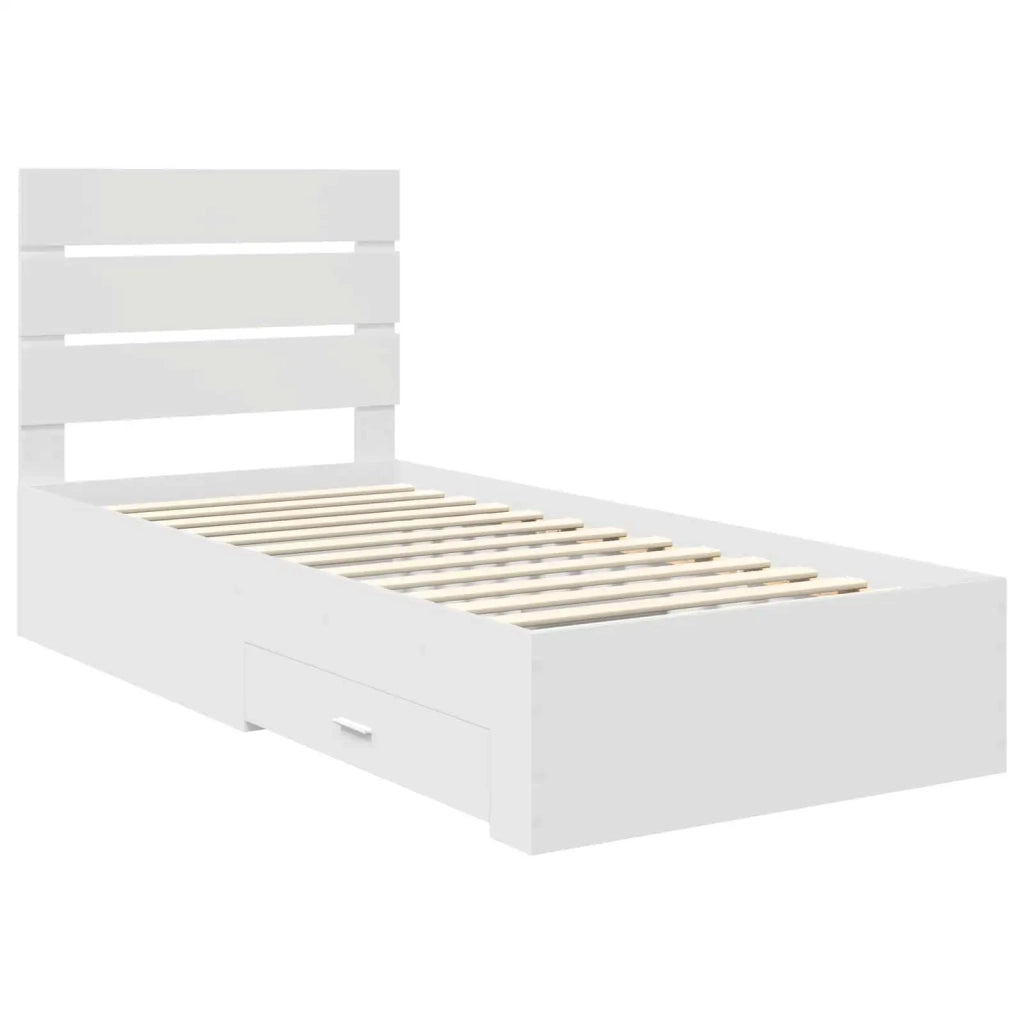 Struttura del letto Bianco 90 x 190 cm Legno multistrato