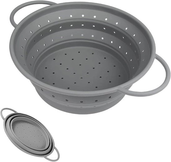 Afdriehulp Siliconen per Bambino - Zef per Verdure e Pasta - 1 pezzo - Grigio - Sicuro per l'Alimentazione