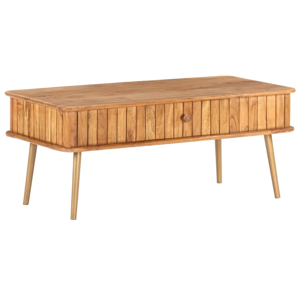 Tavolino da Salotto 100x50x40 cm in Legno Massello di Acacia cod mxl 66105