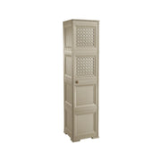 MOBILE 4 MODULI TALPA 40X43X164 CM CON 2 ANTE TRAFORATE E 2 FINITURA LEGNO – CONTENITORE VERTICALE ORGANIZZAZIONE CASA PER INGRESSO E ZONA GIORNO