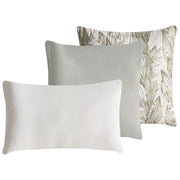 Set di 3 cuscini decorativi in tessuto di cotone verde e bianco con motivo floreale 45/30 x 45/50 cm Cuscino decorativo